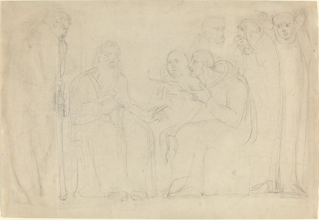 Św. Augustyn nawracający króla Ethelberta z Kentu autorstwa William Blake