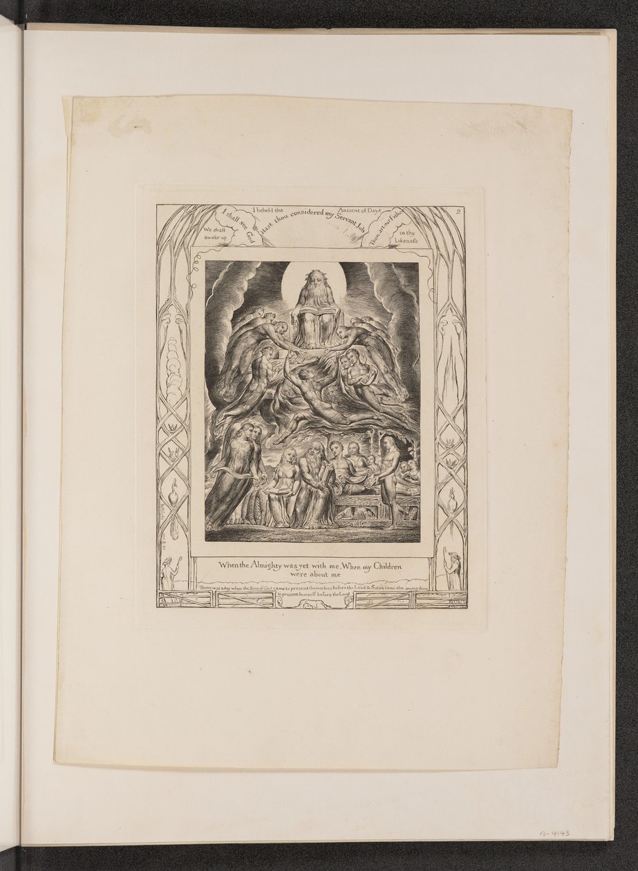 Szatan przed tronem Boga autorstwa William Blake