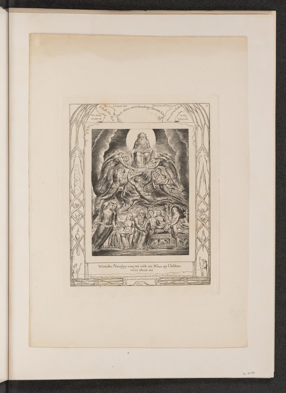 Szatan przed tronem Boga autorstwa William Blake