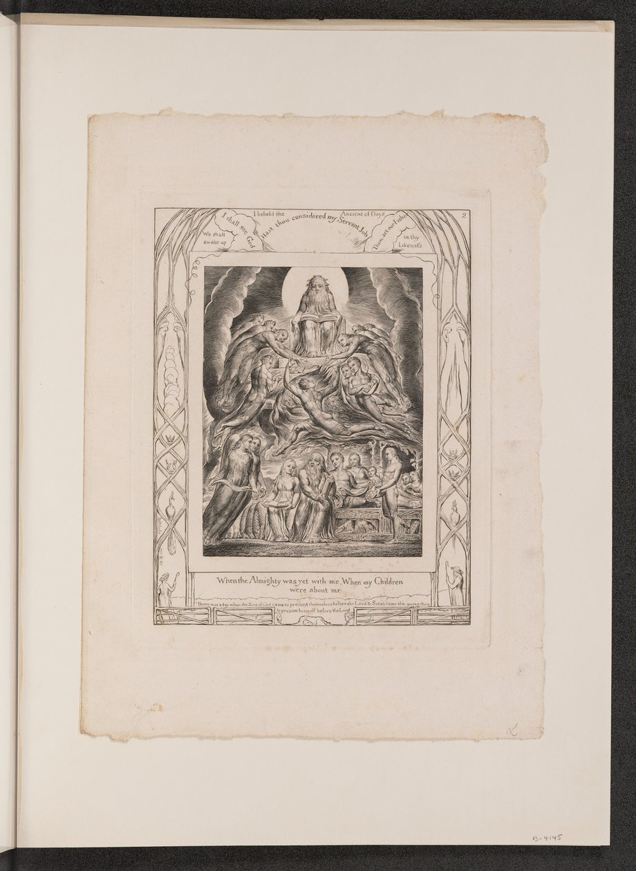 Szatan przed tronem Boga autorstwa William Blake