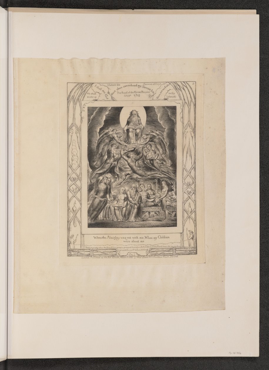 Szatan przed tronem Boga autorstwa William Blake