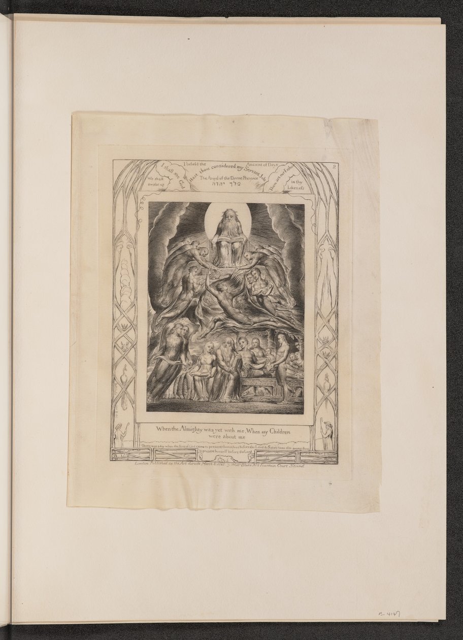 Szatan przed tronem Boga autorstwa William Blake