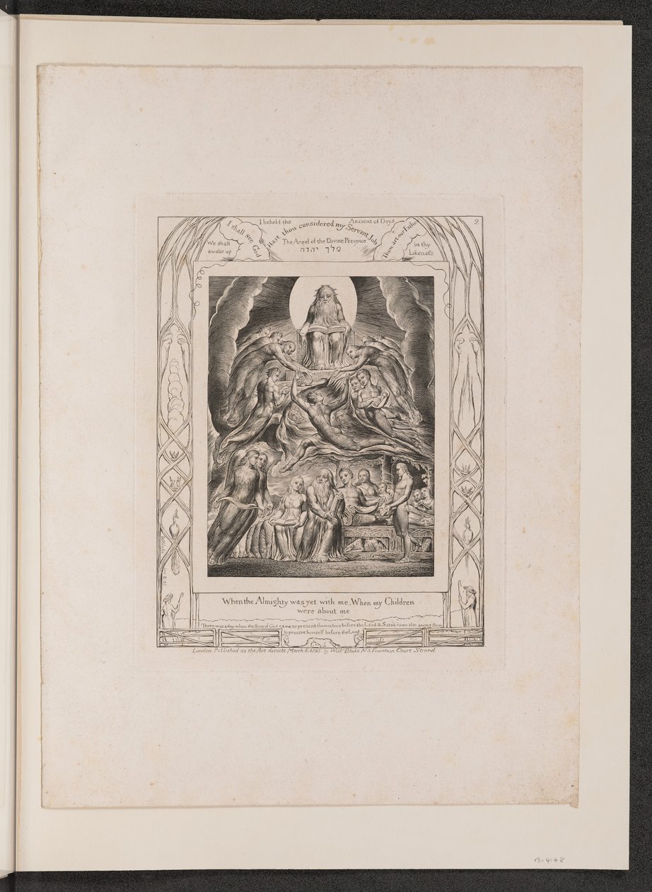 Szatan przed tronem Boga autorstwa William Blake