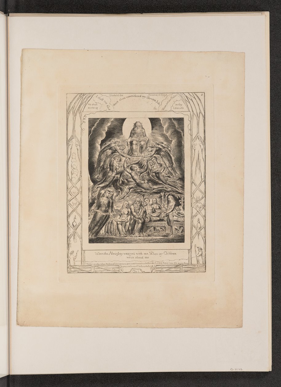 Szatan przed tronem Bożym, 1825. autorstwa William Blake