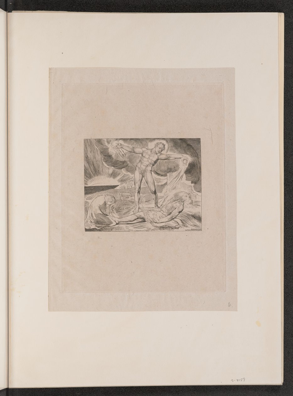 Szatan bijący Hioba wrzodami autorstwa William Blake