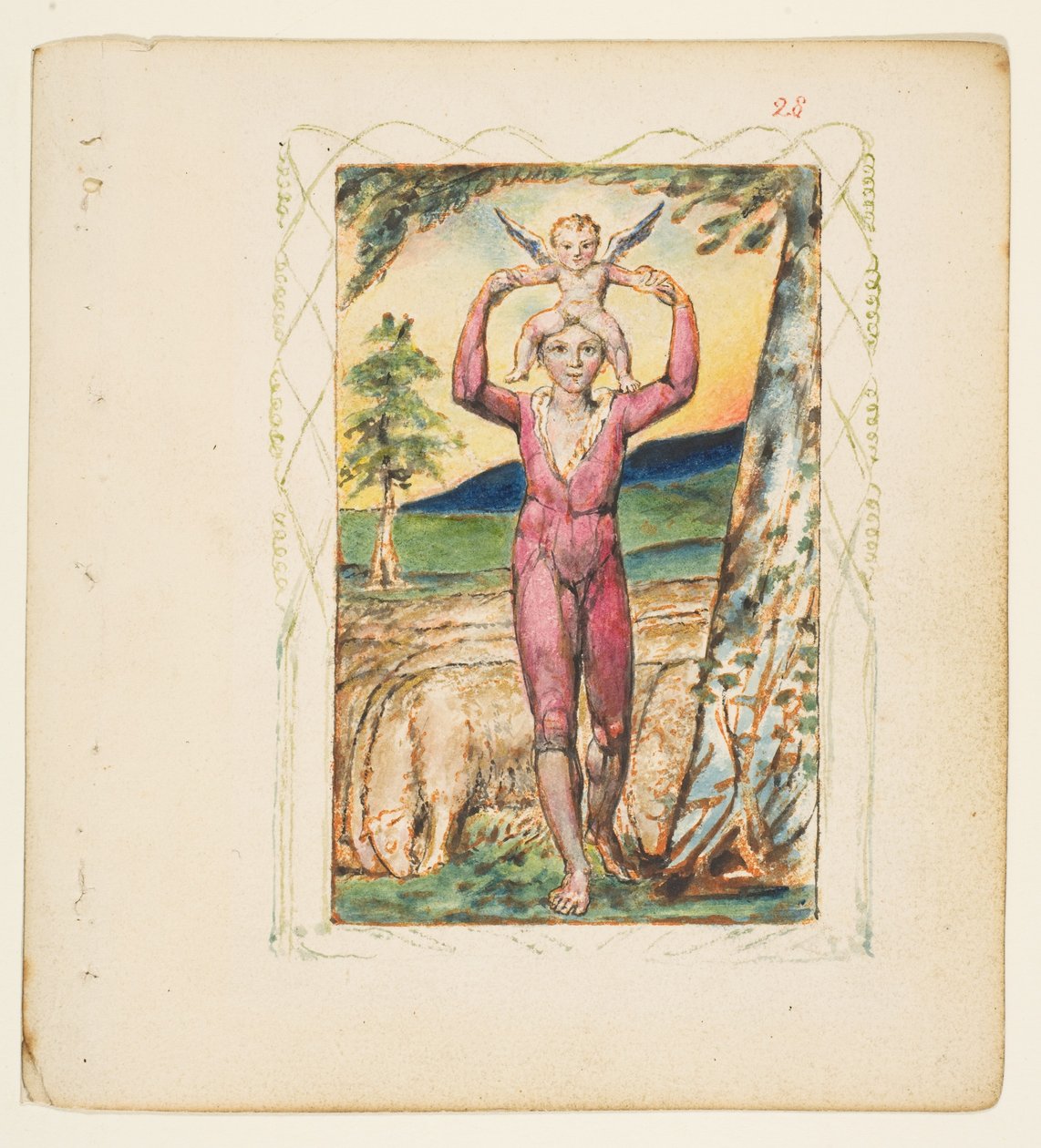 Pieśni doświadczenia: Frontyspis, ca. 1825. autorstwa William Blake