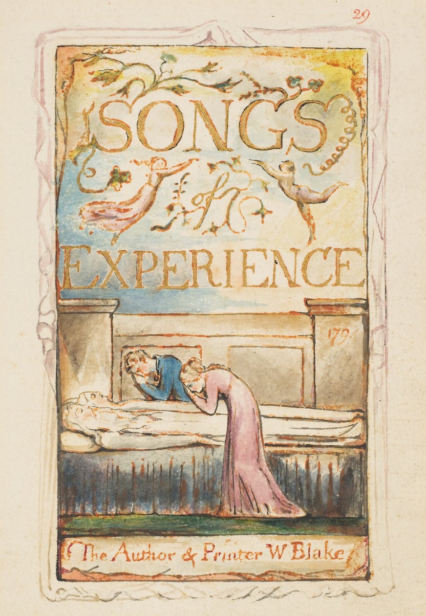 Songs of Experience: Strona tytułowa, ca. 1825. autorstwa William Blake