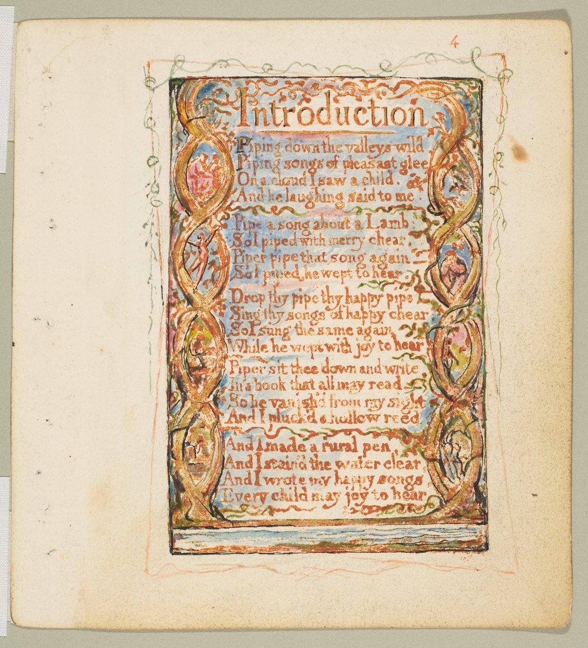 Pieśni niewinności: Wstęp, ca. 1825. autorstwa William Blake