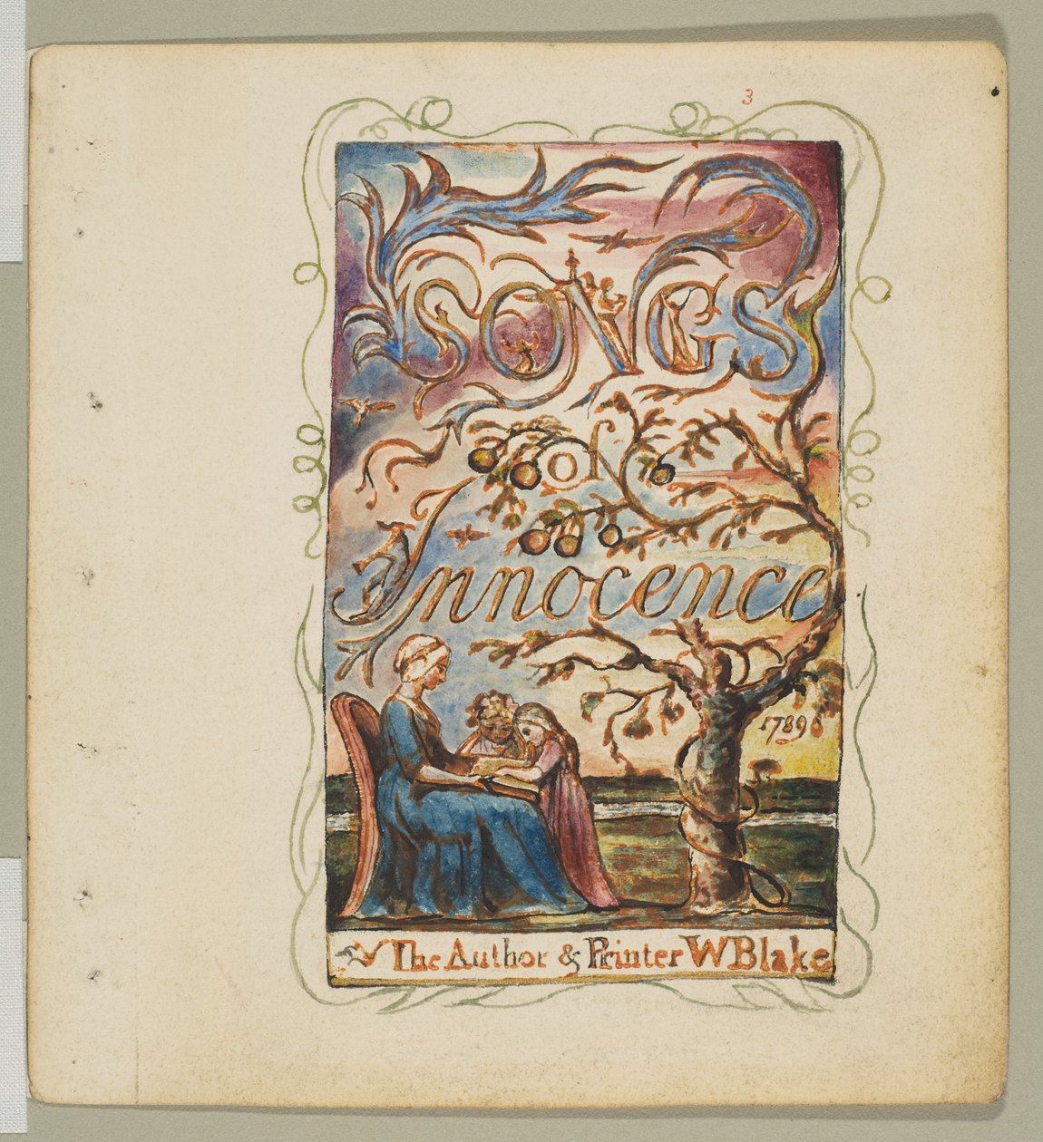 Pieśni niewinności: Strona tytułowa, ca. 1825. autorstwa William Blake