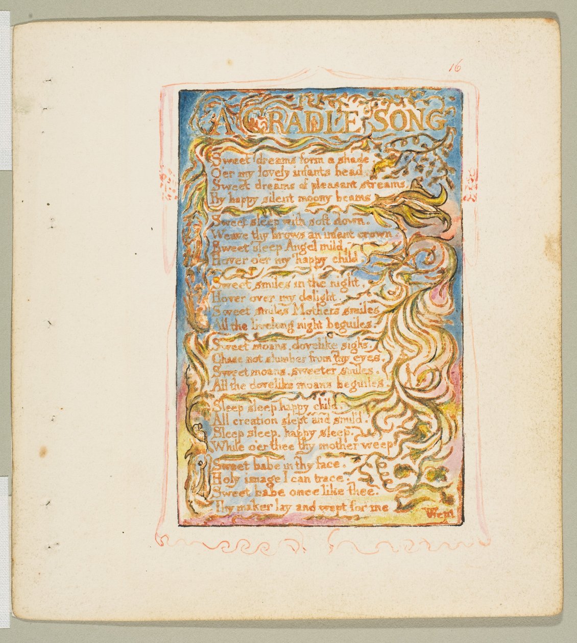 Pieśni niewinności i doświadczenia: pieśń kołyska, ca. 1825. autorstwa William Blake