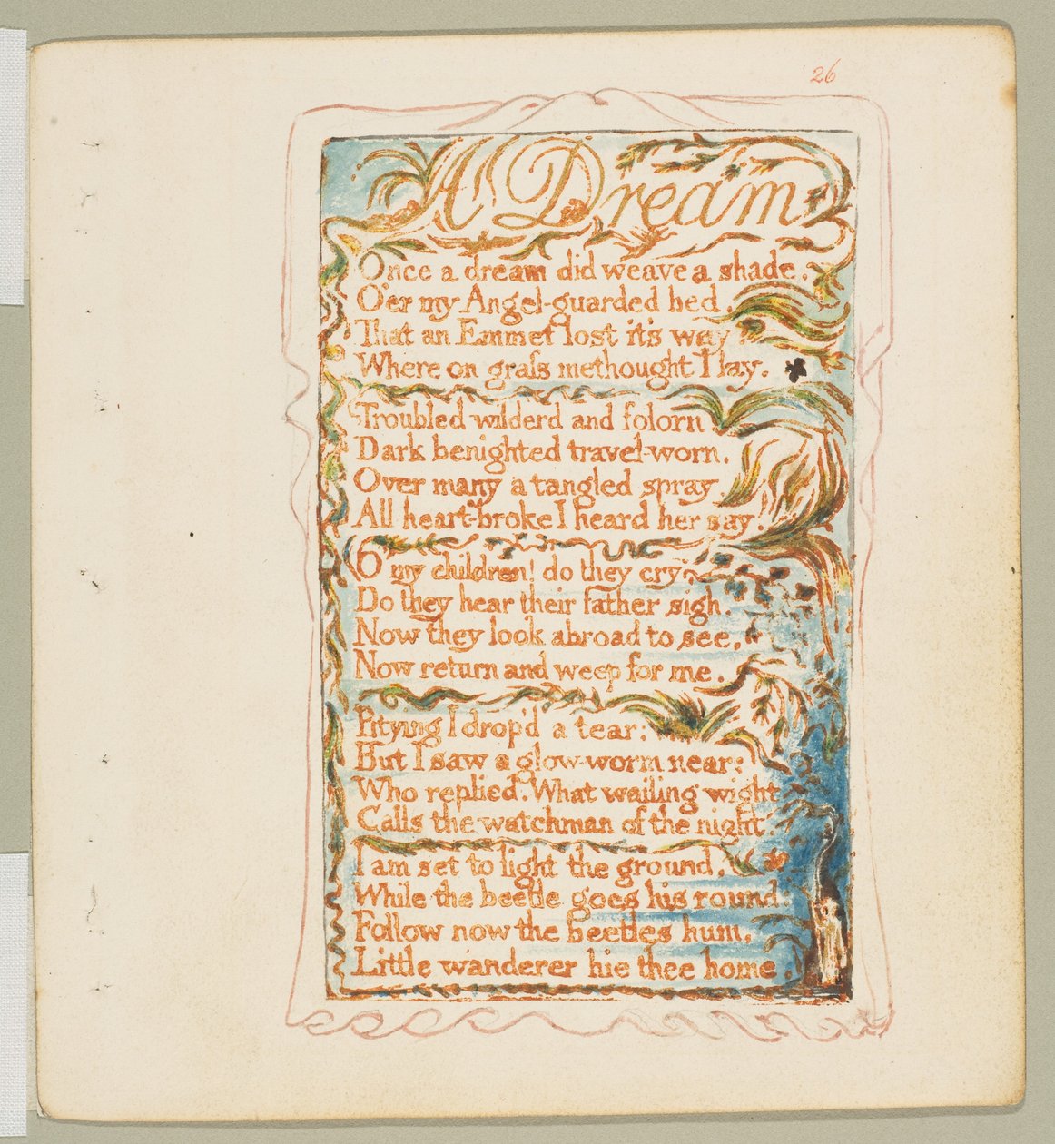 Pieśni niewinności i doświadczenia: sen, ca. 1825. autorstwa William Blake