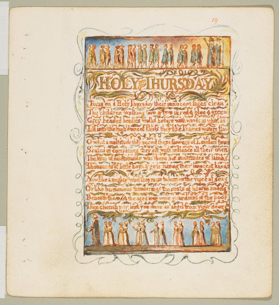 Pieśni niewinności i doświadczenia: Wielki Czwartek, ok. godz. 1815. autorstwa William Blake