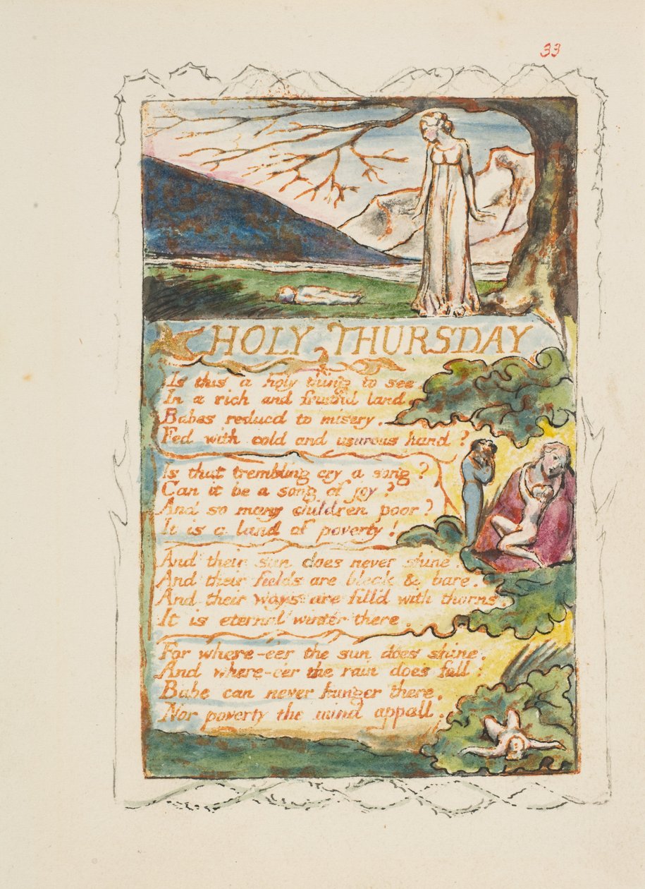 Pieśni niewinności i doświadczenia: Wielki Czwartek, ok. godz. 1825. autorstwa William Blake
