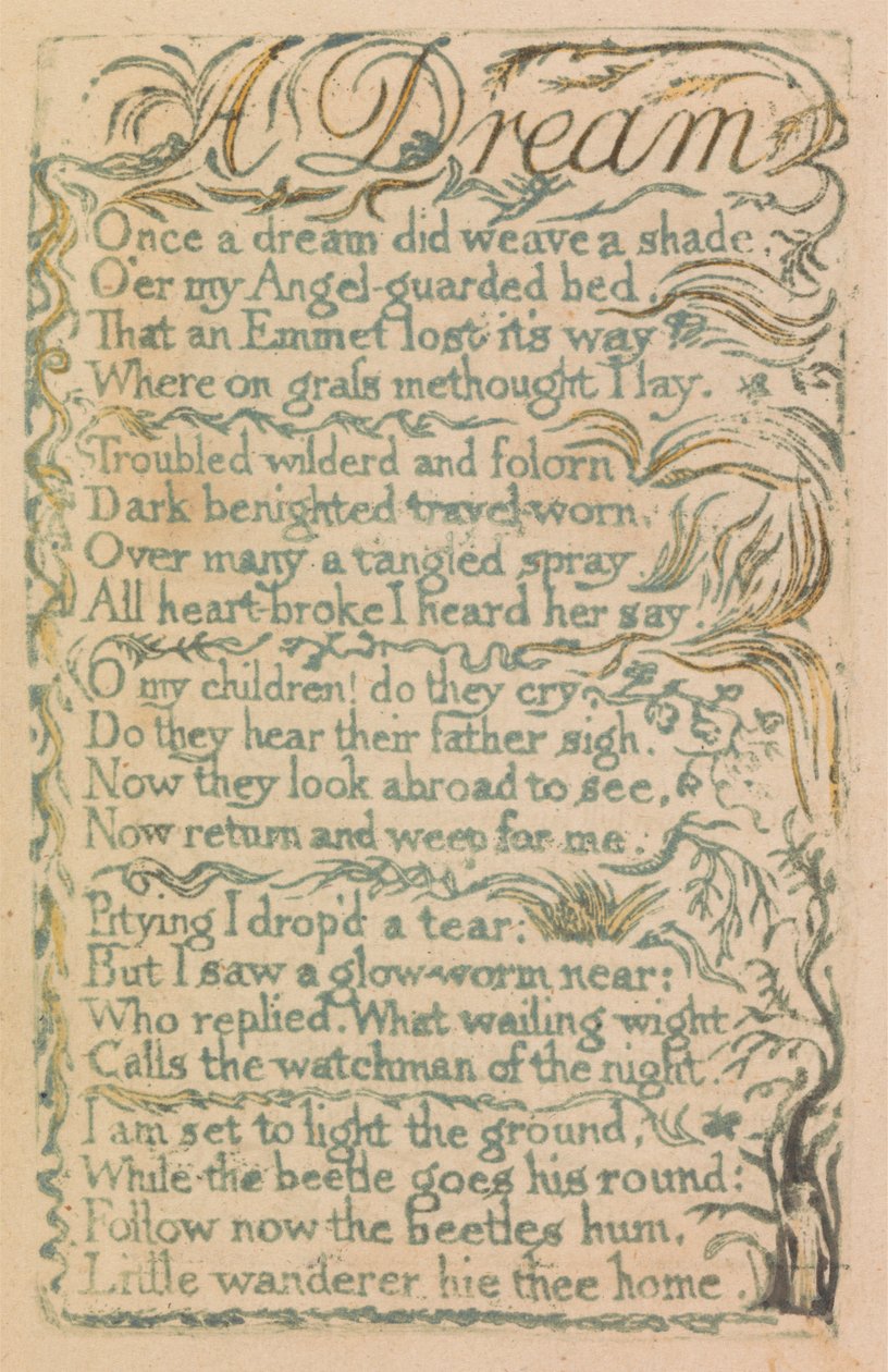 Pieśni niewinności i doświadczenia, płyta 14, „Laughing Song” (Bentley 15) autorstwa William Blake