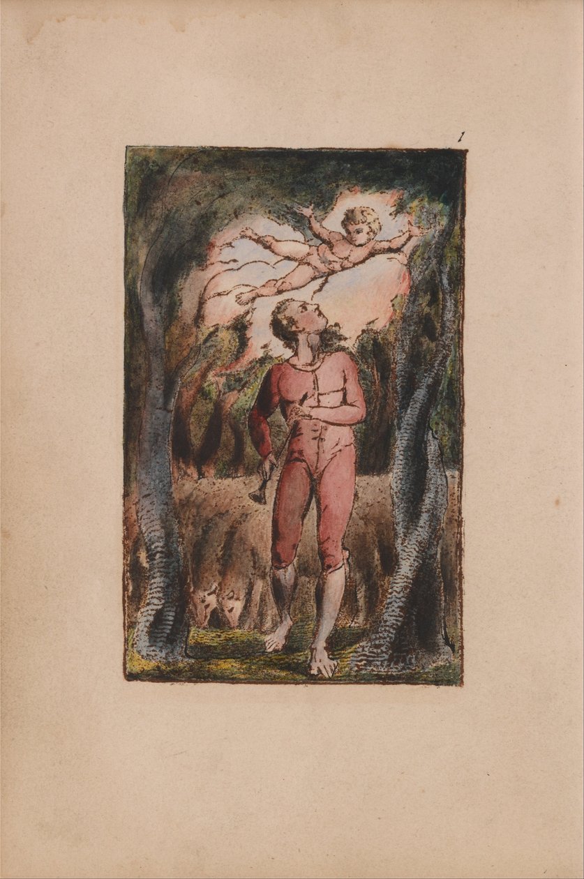 Pieśni o niewinności i doświadczeniu, płyta 1, Frontyspis o niewinności (Bentley 2) autorstwa William Blake