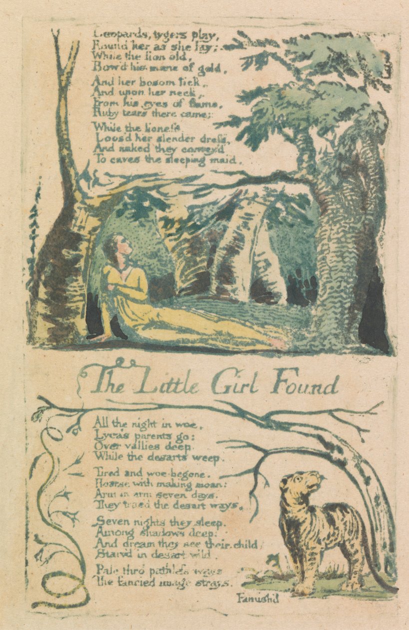 Songs of Innocence and of Experience, Placa 20, "The Little Girl Lost" (Bentley 34)polonês autorstwa William Blake