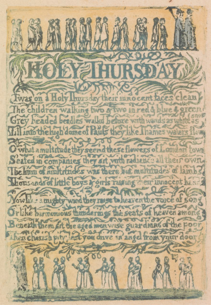 Pieśni niewinności i doświadczenia, płyta 24, „The Divine Image” (Bentley 18) autorstwa William Blake