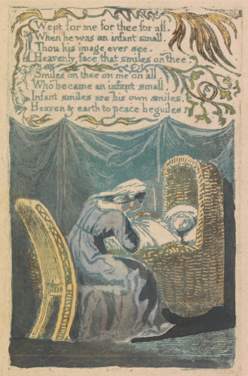 Pieśni niewinności i doświadczenia, płyta 26, „A Cradle Song” (Bentley 16) autorstwa William Blake