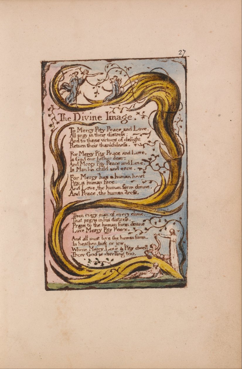 Pieśni o niewinności i doświadczeniu, płyta 27, Obraz Boży (Bentley 18) autorstwa William Blake