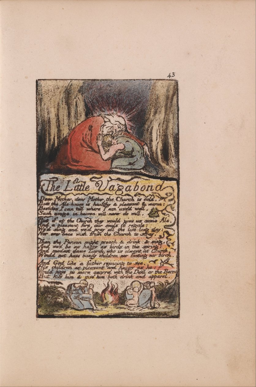 Pieśni o niewinności i doświadczeniu, płyta 43, Mały włóczęga, (Bentley 45) autorstwa William Blake