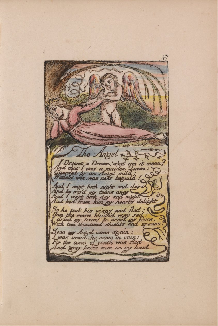 Pieśni o niewinności i doświadczeniu, płyta 47, Anioł (Bentley 41) autorstwa William Blake