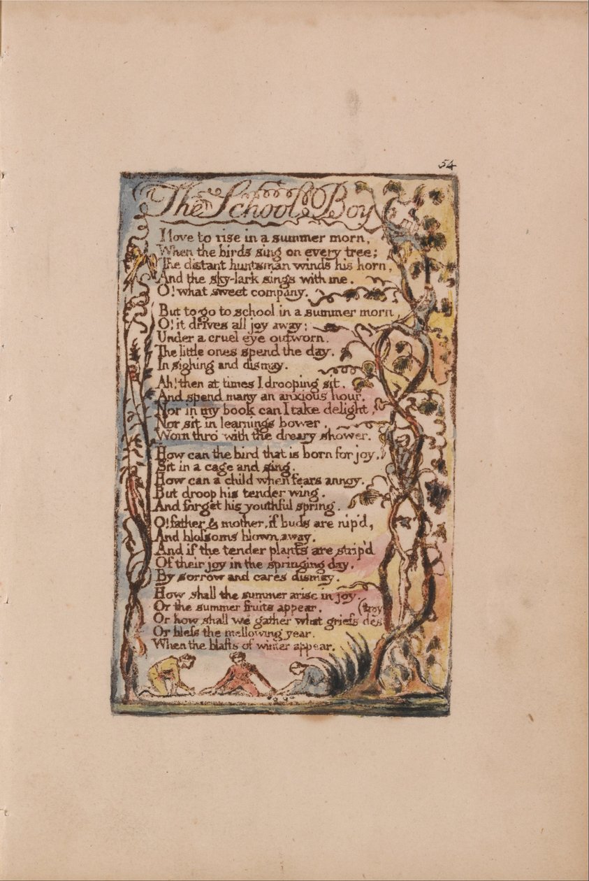 Pieśni o niewinności i doświadczeniu, płyta 54, Uczeń (Bentley 53) autorstwa William Blake