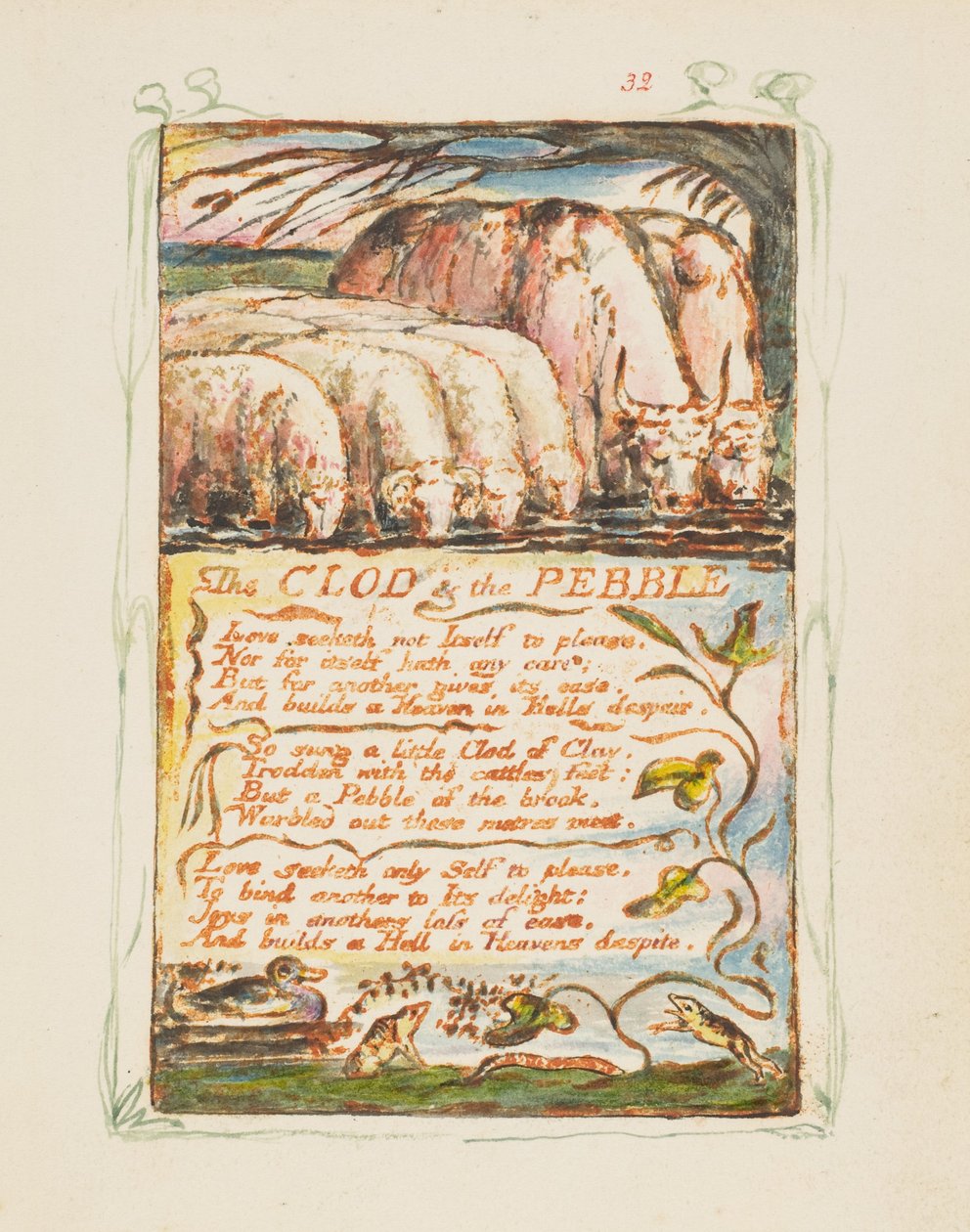 Pieśni niewinności i doświadczenia: grudka i kamyk, ca. 1825. autorstwa William Blake