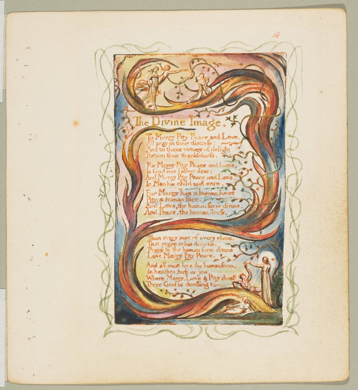 Pieśni niewinności i doświadczenia: Obraz Boży, ca. 1825. autorstwa William Blake