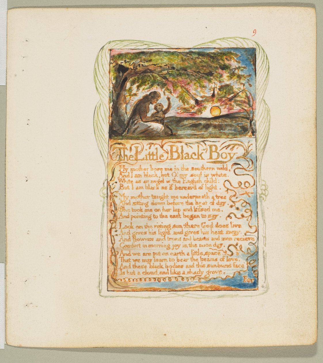 Pieśni niewinności i doświadczenia: Mały czarny chłopiec, ca. 1825. autorstwa William Blake