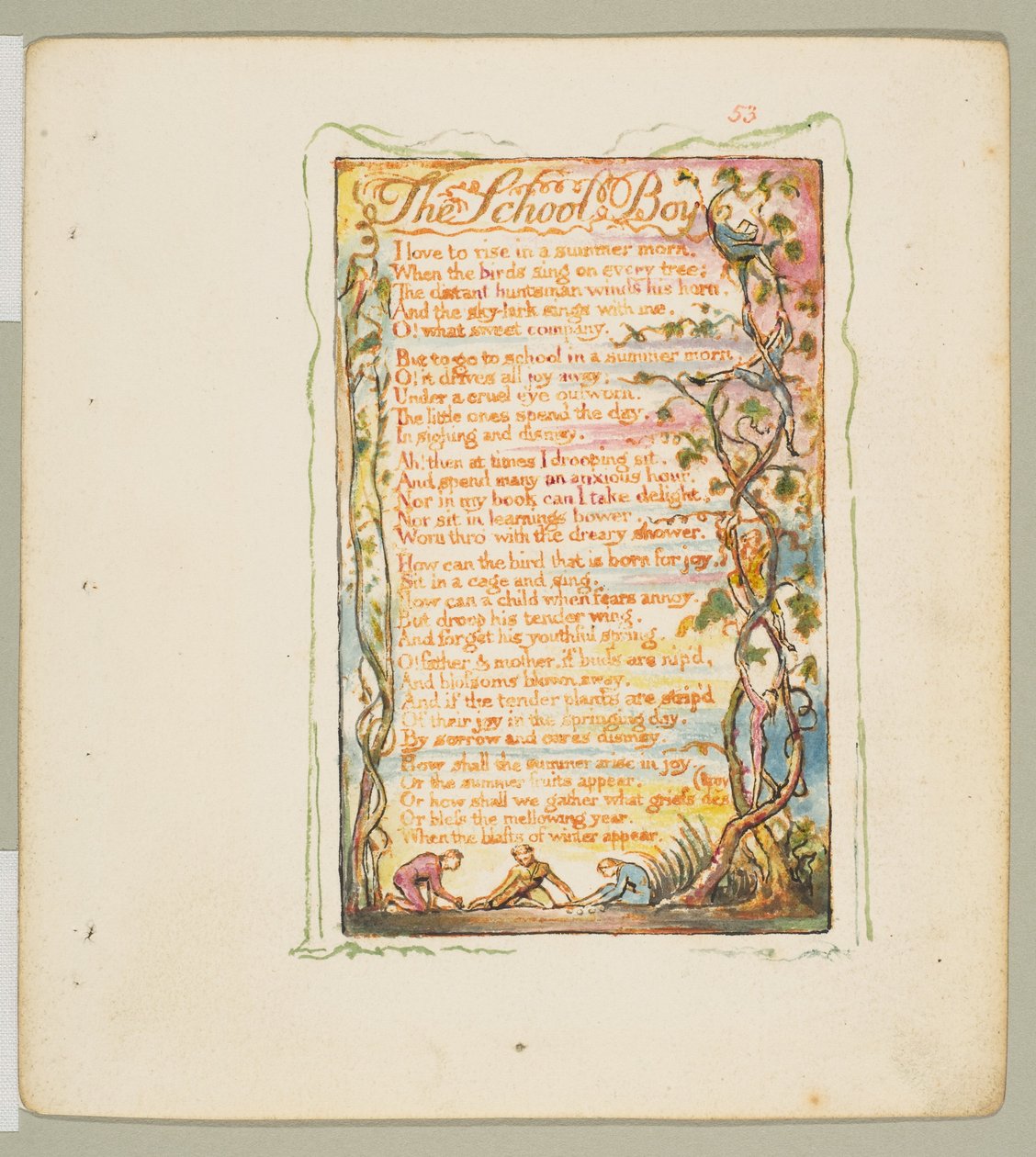 Pieśni niewinności i doświadczenia: Uczeń, ca. 1825. autorstwa William Blake