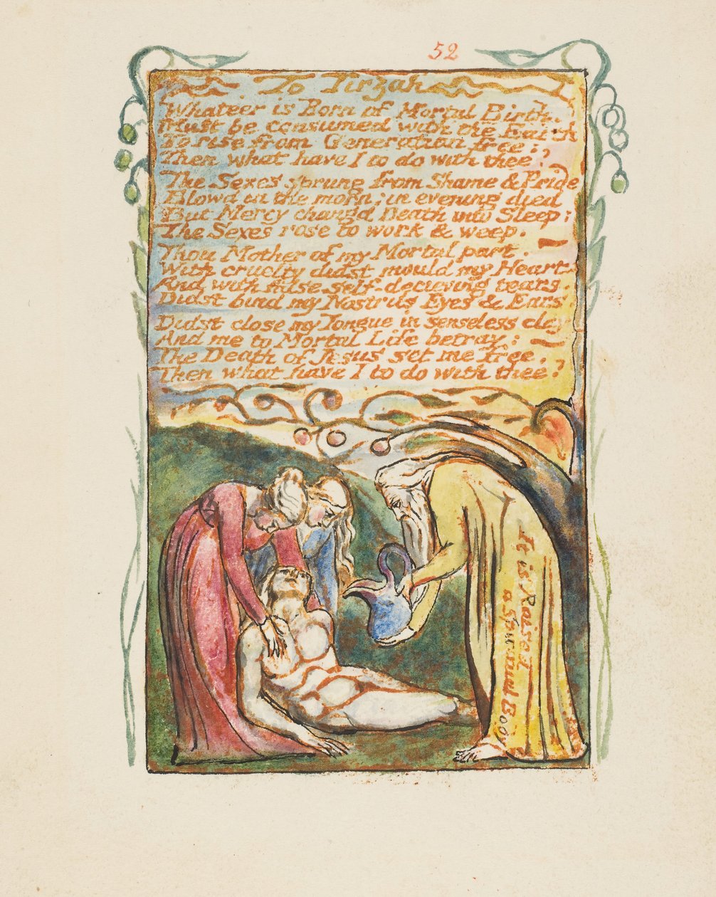 Pieśni niewinności i doświadczenia: Do Tirzah, ca. 1825. autorstwa William Blake