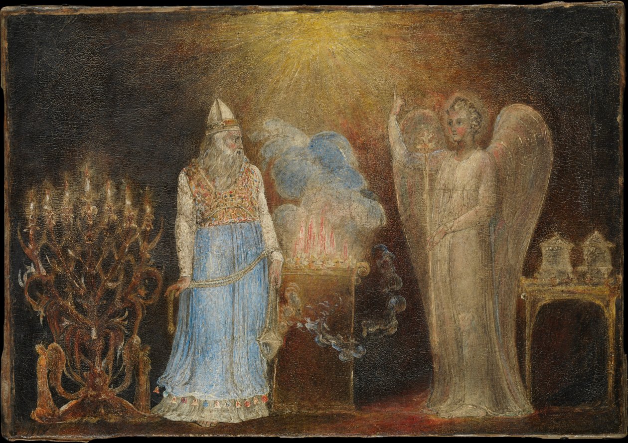 Anioł ukazujący się Zachariaszowi autorstwa William Blake