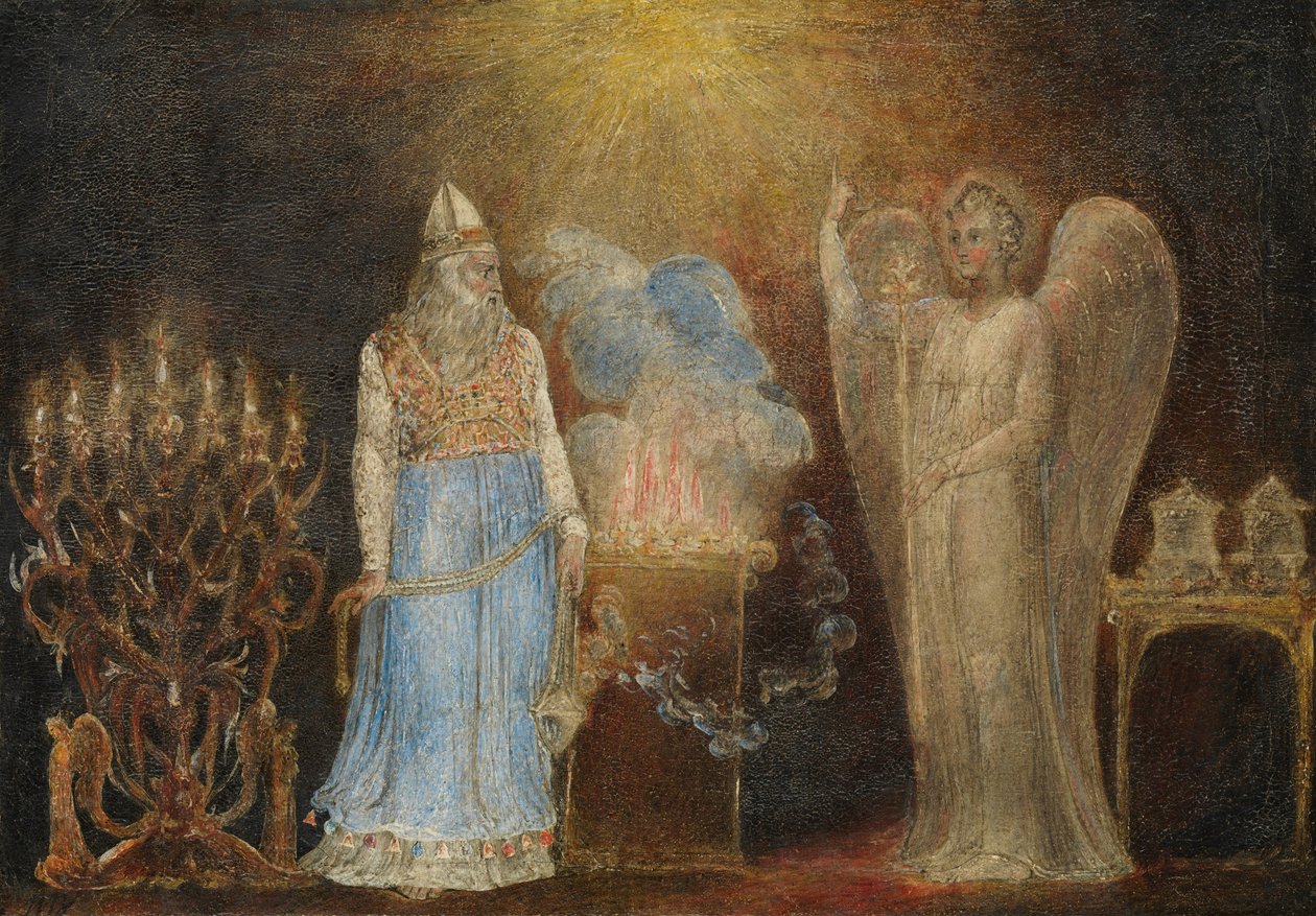 Anioł ukazujący się Zachariaszowi, 1799-1800. autorstwa William Blake