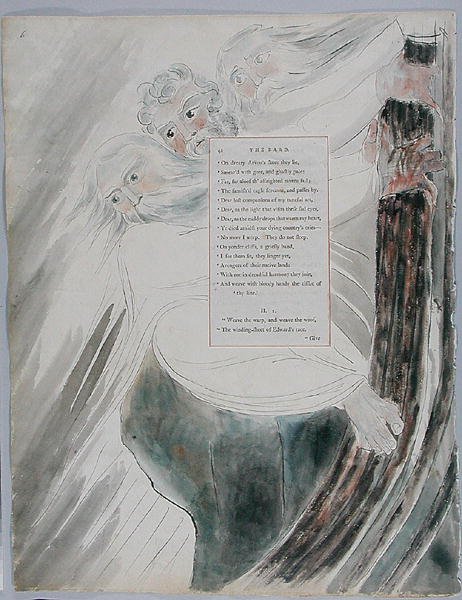 Bard, projekt 58 z „Wierszy Thomasa Graya” autorstwa William Blake