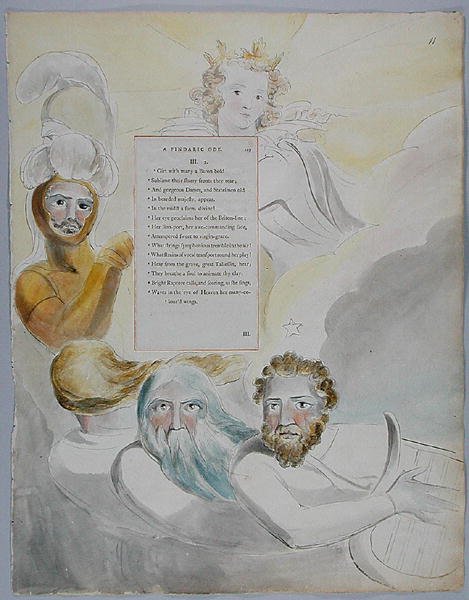 Bard, projekt 63 z „Wierszy Thomasa Graya” autorstwa William Blake