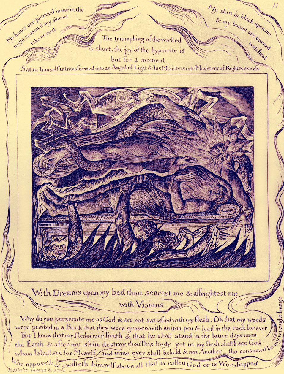Ilustracje Księgi Hioba autorstwa Williama Blakea autorstwa William Blake