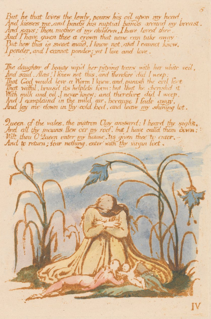 Księga Thel, płyta 7, „Lecz ten, kto miłuje pokornych…” autorstwa William Blake