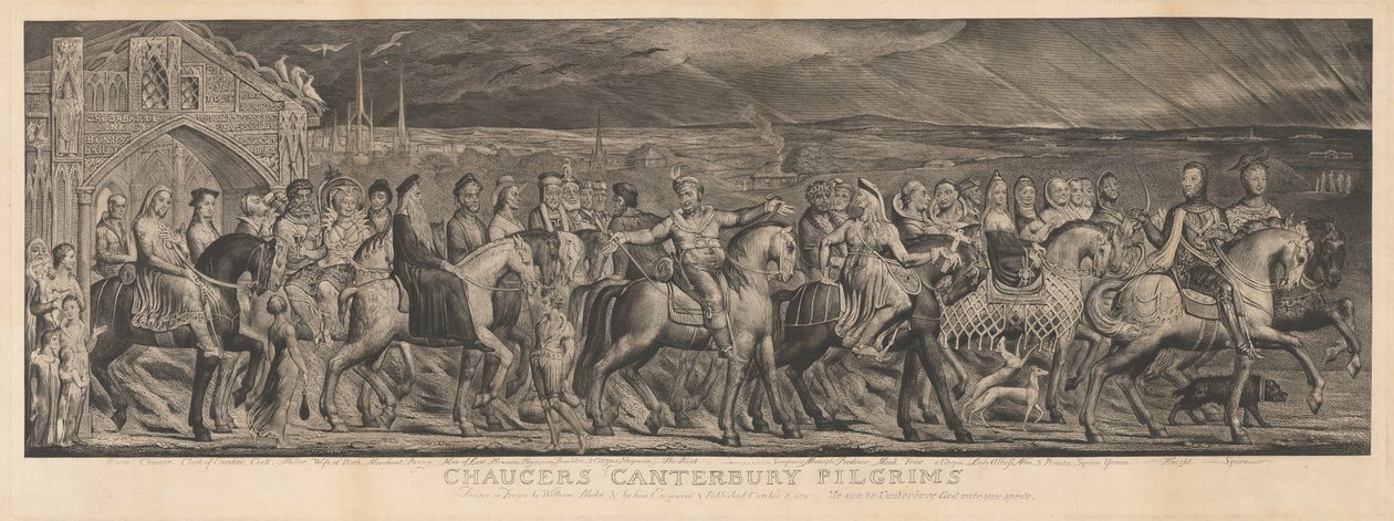 Pielgrzymi z Canterbury autorstwa William Blake