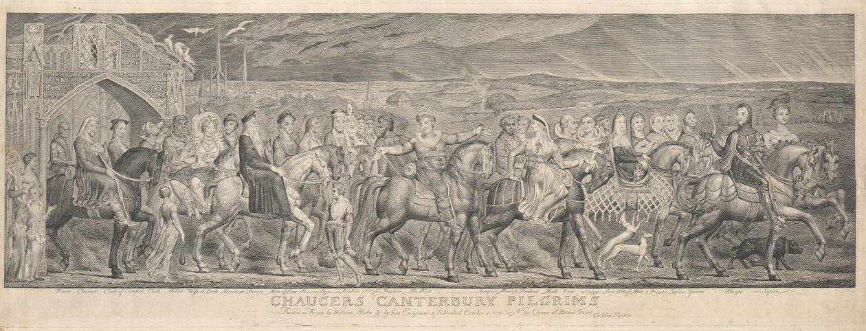 Pielgrzymi z Canterbury autorstwa William Blake