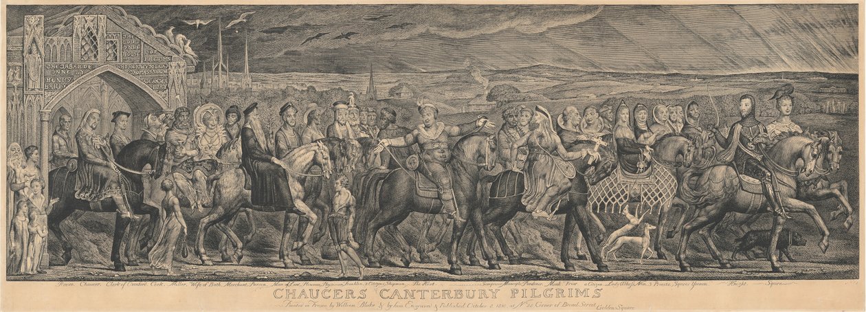 Pielgrzymi z Canterbury autorstwa William Blake