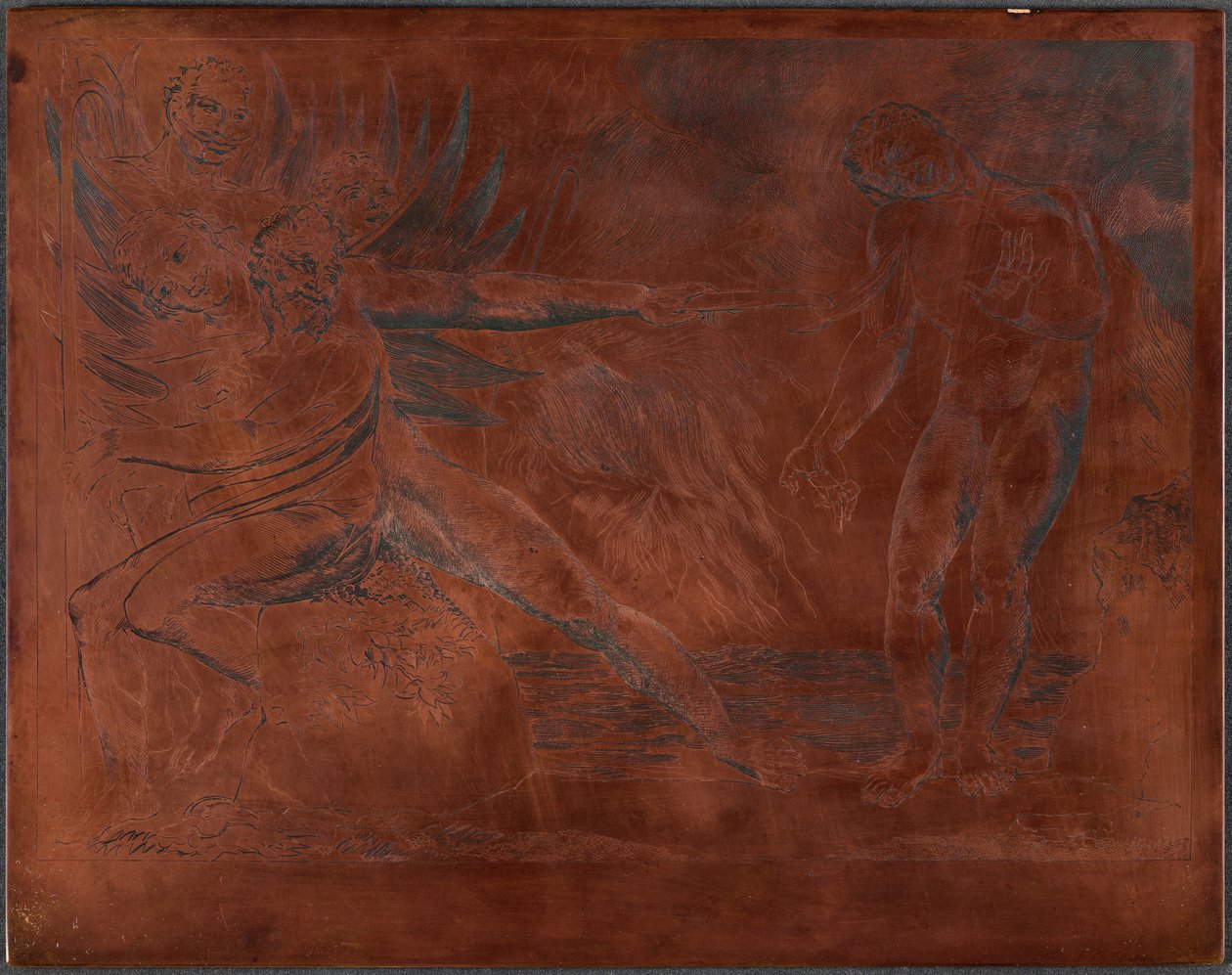 Der Kreis der korrupten Beamten; die Teufel quälen Ciampolo autorstwa William Blake