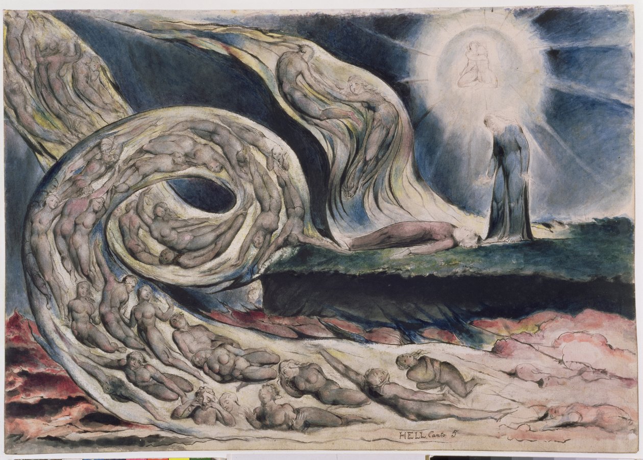 Krąg Pożądliwych autorstwa William Blake