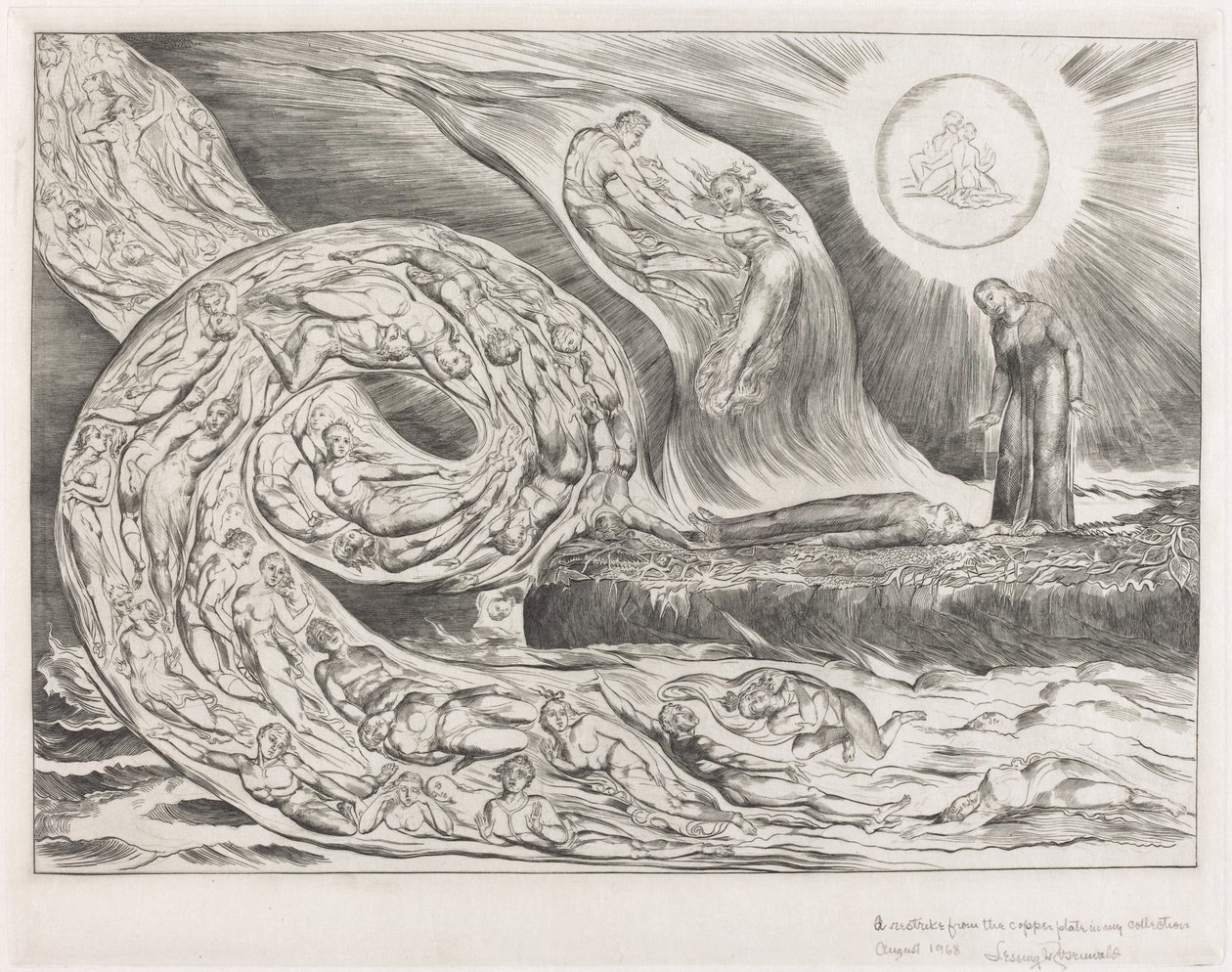 Krąg Rozpustnych: Paolo i Francesca autorstwa William Blake