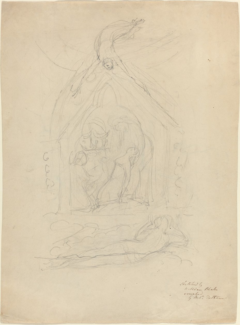 Zejście pokoju [recto] autorstwa William Blake