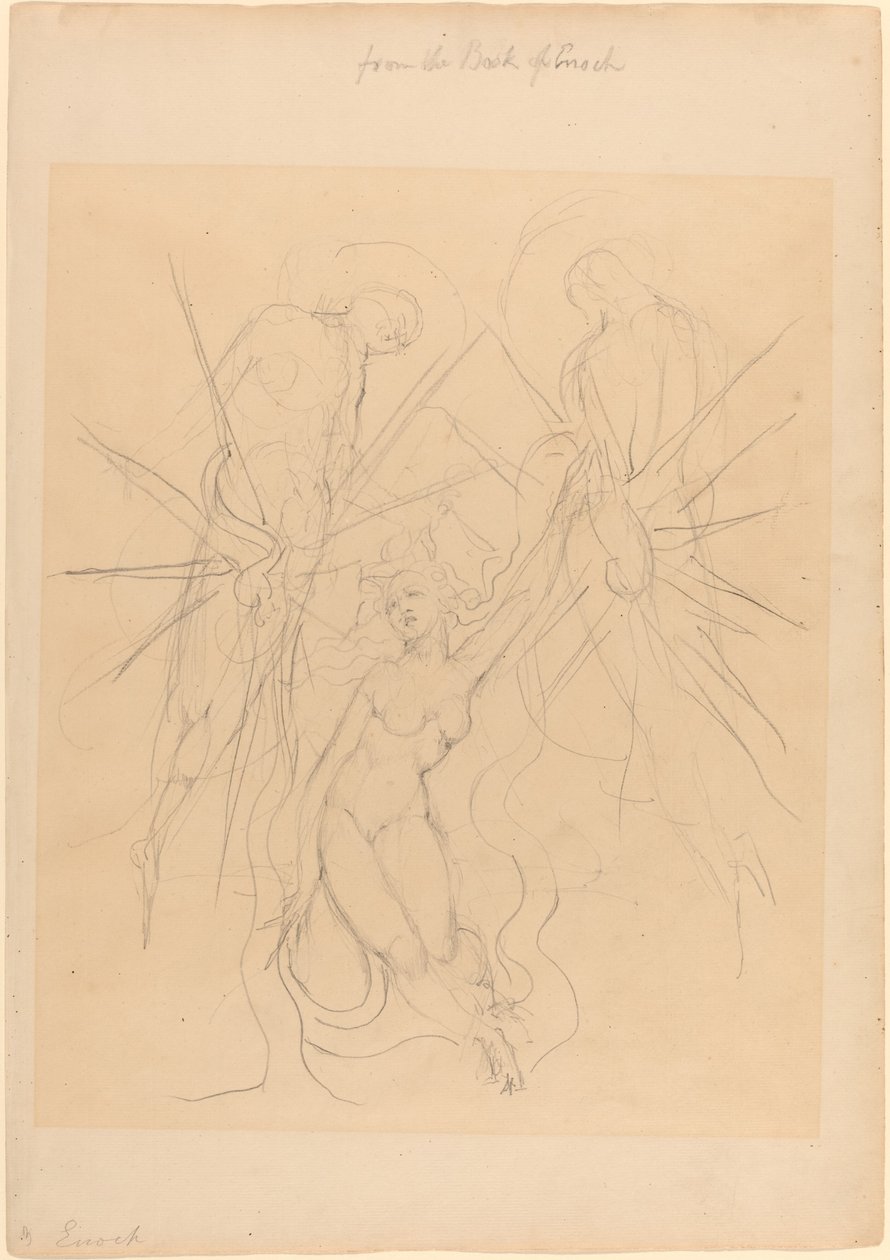 Zejście aniołów do jednej z córek mężczyzn autorstwa William Blake