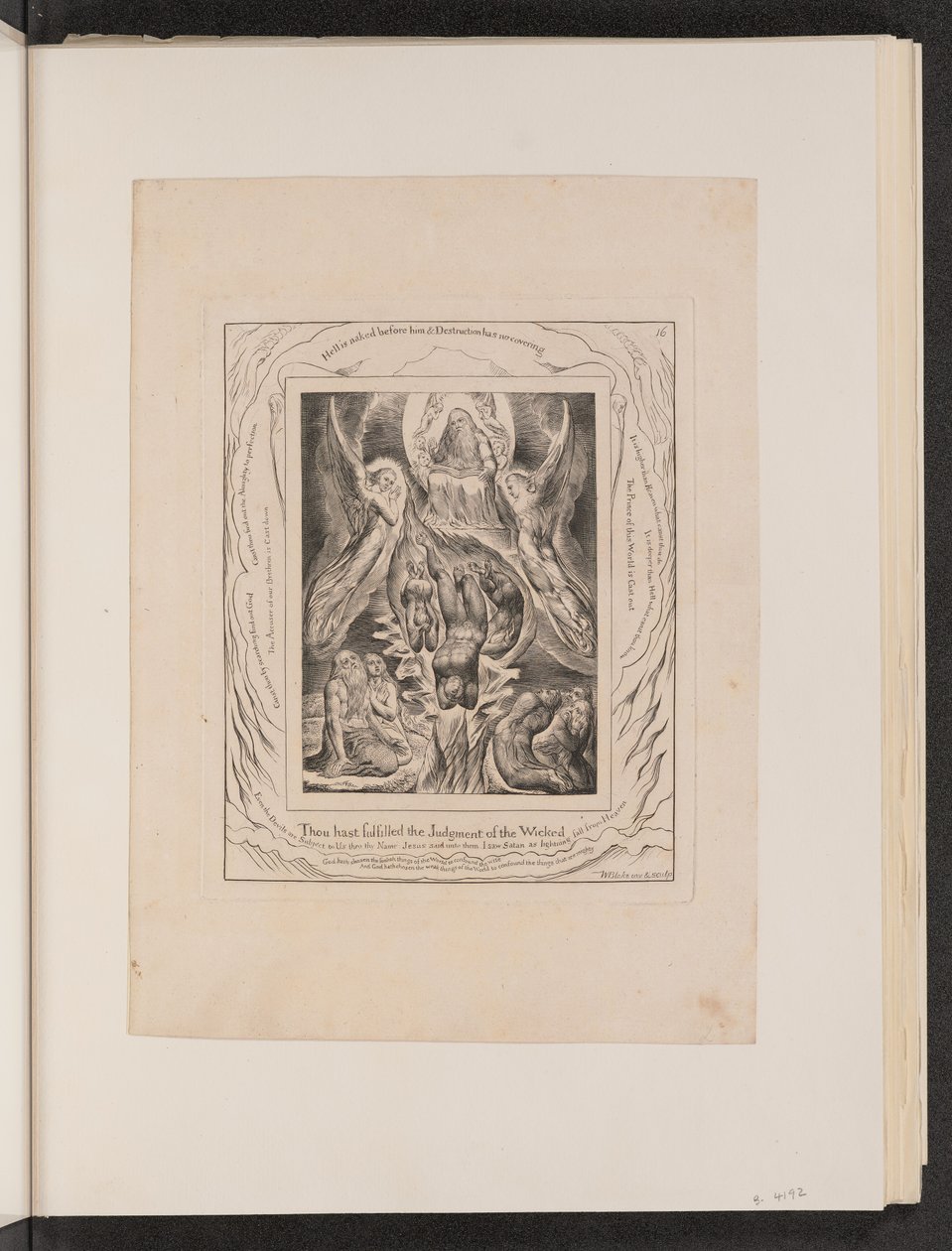 Upadek Szatana, 1825. autorstwa William Blake