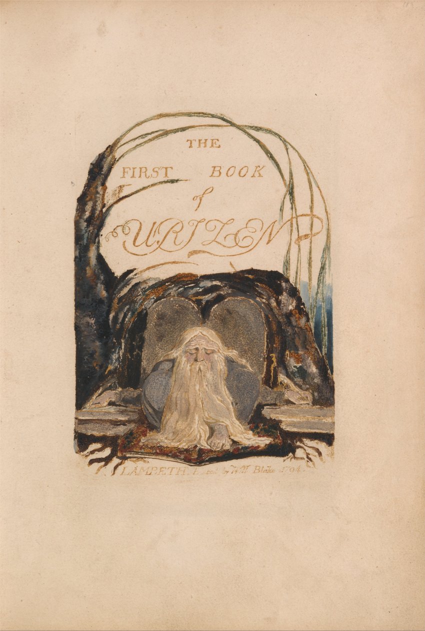 Pierwsza Księga Urizena, tabliczka 1 autorstwa William Blake