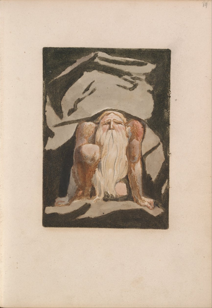 Pierwsza Księga Urizena, płyta 23 (Bentley 9) autorstwa William Blake