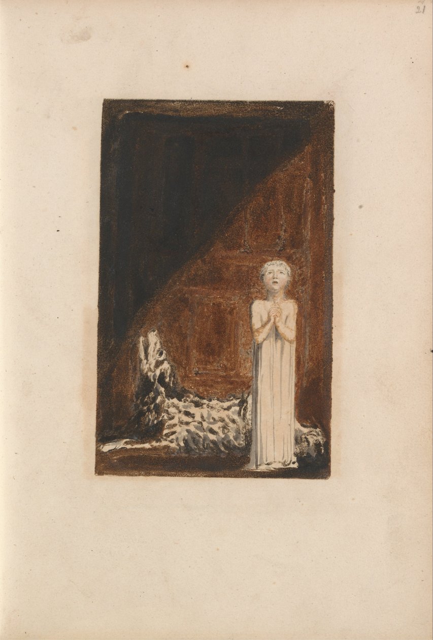 Pierwsza Księga Urizena, płyta 25 (Bentley 26) autorstwa William Blake