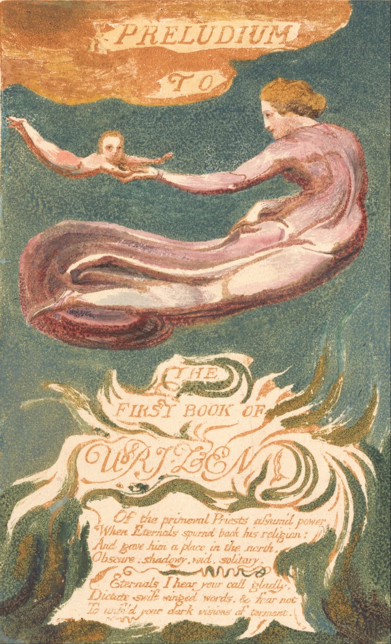 Pierwsza Księga Urizena, tablica 2, Preludium do Księgi Urizena (Bentley 2a) autorstwa William Blake